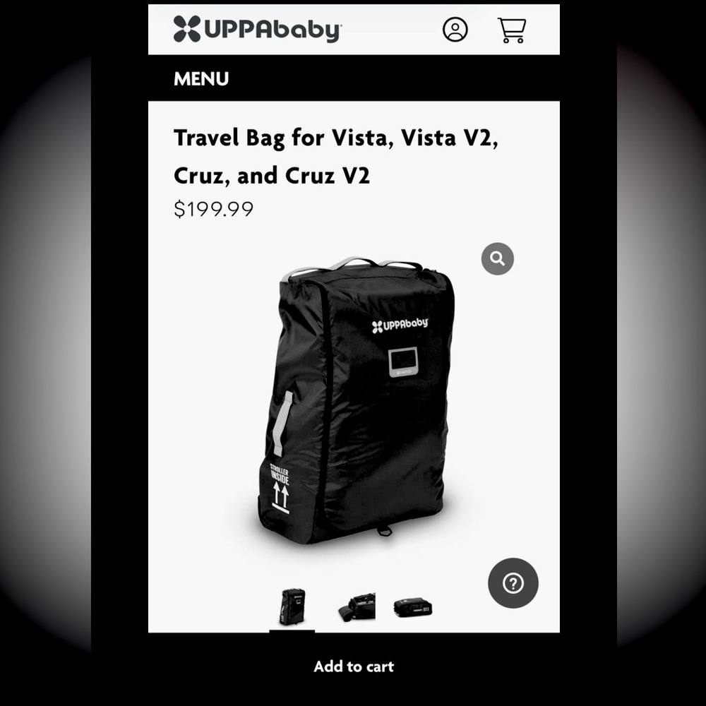 Black Travel Bag for Vista, Vista V2, Cruz, and Cruz V2